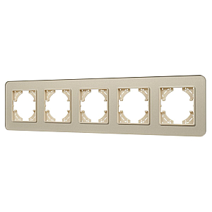 Рамка на 5 постов стеклянная Arlight FRM-OMALI-SFGS-5-GD 049723