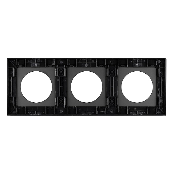 Рамка стеклянная на 3 поста Arlight FRM-GLARE-GC-3-BK 043839
