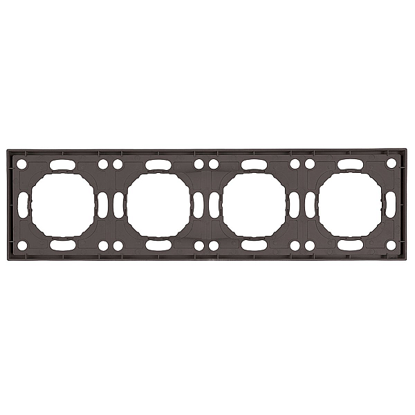 Рамка Stekker, PFR00-5004-09 4-местная Эмили, антрацит, soft touch 49939