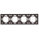 Рамка Stekker, PFR00-5004-09 4-местная Эмили, антрацит, soft touch 49939
