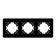 Рамка на 3 поста стеклянная Arlight FRM-OMALI-GS-3-BK 049697