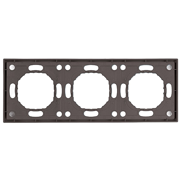 Рамка Stekker, PFR00-5003-09 3-местная Эмили, антрацит, soft touch 49938