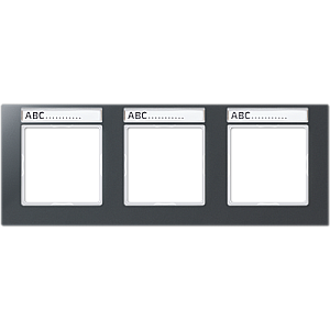 Рамка трехместная с полем для надписи Jung AC5830BFNAANM