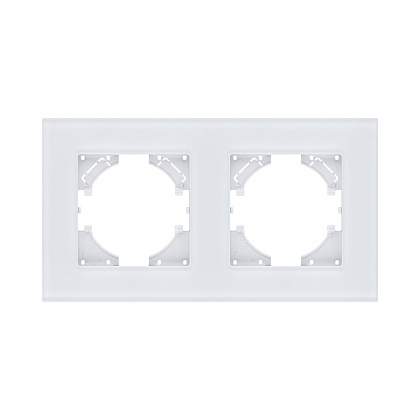 Рамка 2-постовая, стекло белый Kollinger Reflex MG RM2WH