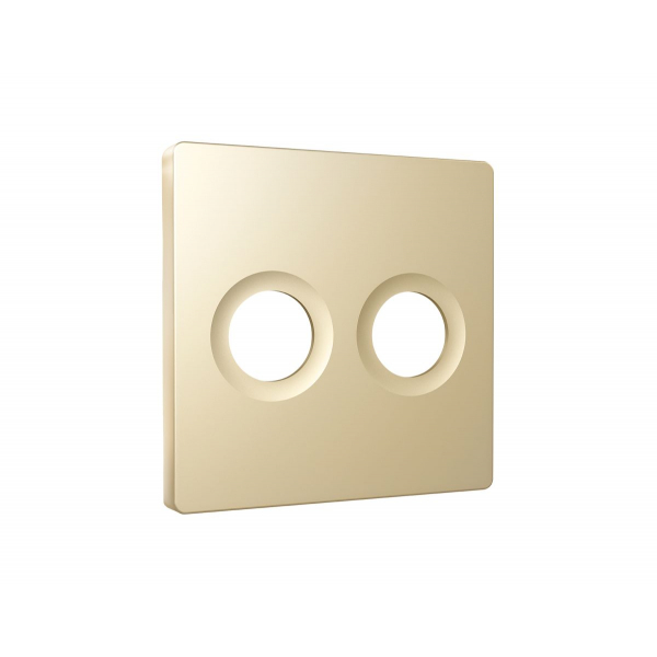 Лицевая панель Alfa (Шампань) для TV двойной розетки Quant Ambrella Volt AP6133