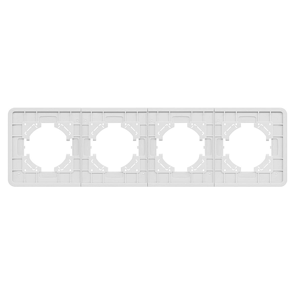 Рамка на 4 поста стеклянная Arlight FRM-OMALI-SFGS-4-WH 049716