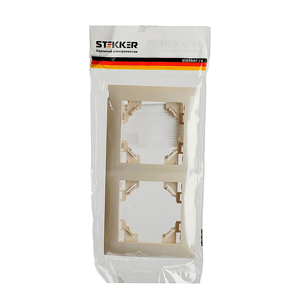Рамка 2-постовая Stekker Эрна Элегант слоновая кость PFR00-9012-02 49667