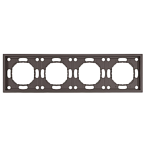 Рамка 4-местная Stekker Эмили PFR00-5004-09 антрацит soft touch 49939