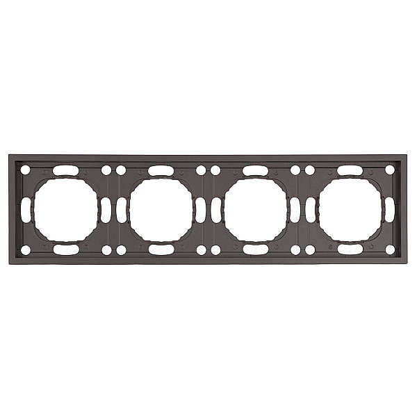 Рамка Stekker, PFR00-5004-09 4-местная Эмили, антрацит, soft touch 49939