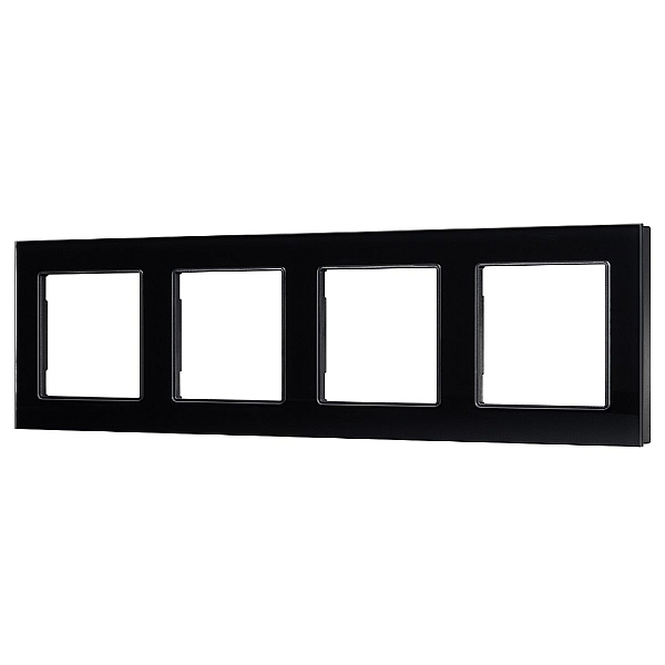 Рамка четырехместная Arlight FRM-GLARE-GS-4-BK 043803