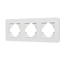 Рамка на 3 поста стеклянная Arlight FRM-OMALI-GS-3-WH 049696