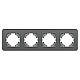 Рамка на 4 поста стеклянная Arlight FRM-OMALI-SFGS-4-GR 049718