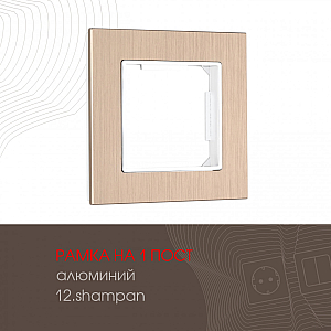 Рамка одноместная Arte Milano 503.12-1.shampan