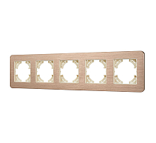 Рамка на 5 постов алюминиевая Arlight FRM-AKIRY-AL-5-GD 049736