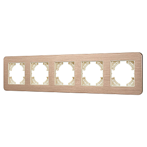 Рамка на 5 постов алюминиевая Arlight FRM-AKIRY-AL-5-GD 049736