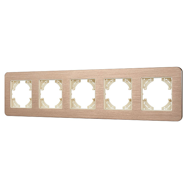 Рамка на 5 постов алюминиевая Arlight FRM-AKIRY-AL-5-GD 049736