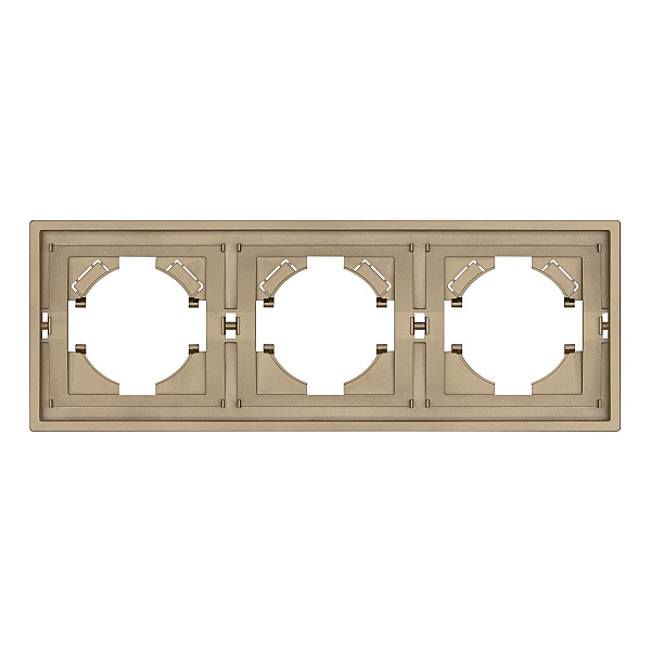 Рамка пластиковая на 3 поста Arlight FRM-TENDO-SFPL-3-GD 054651