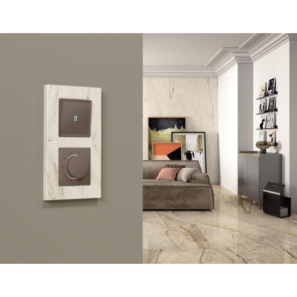 Лицевая панель Alfa (Темная бронза матовый) для терморегулятора теплого пола Quant Ambrella Volt AP6357