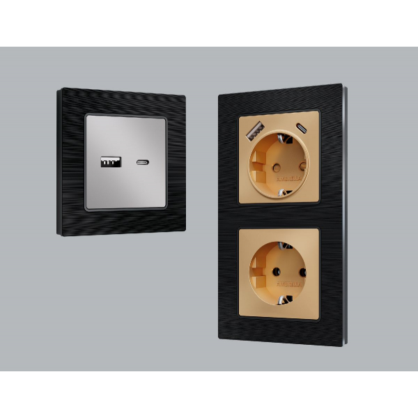 Рамка двухместная Ambrella Volt Platos AF550502 Рамка двухместная Ambrella Volt Platos AF550502