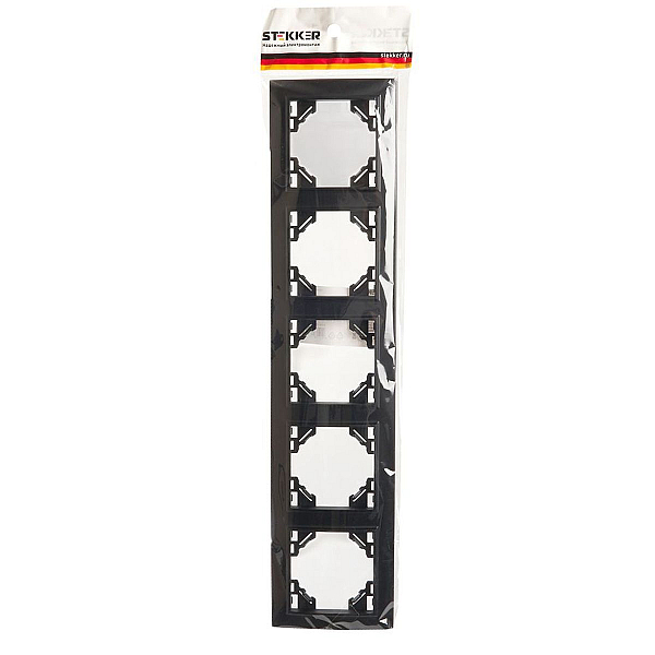 Рамка 5-постовая Stekker Эрна черный PFR00-9005-03 39622