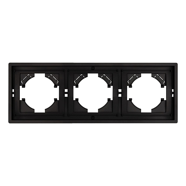Рамка пластиковая на 3 поста Arlight FRM-TENDO-PL-3-BK 053844