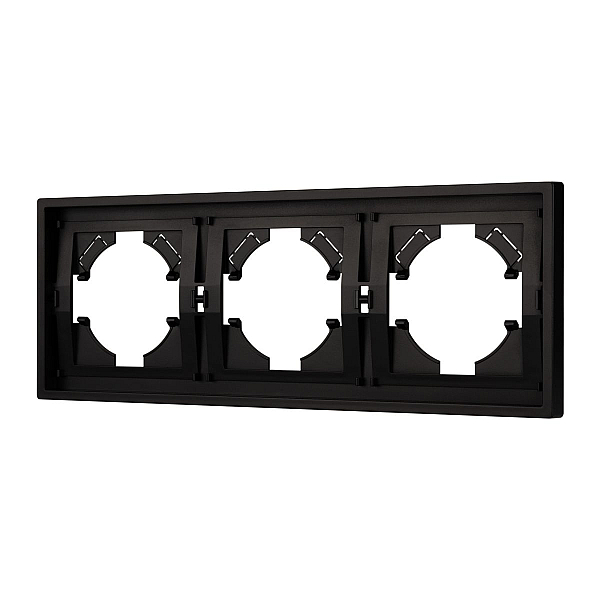 Рамка пластиковая на 3 поста Arlight FRM-TENDO-PL-3-BK 053844