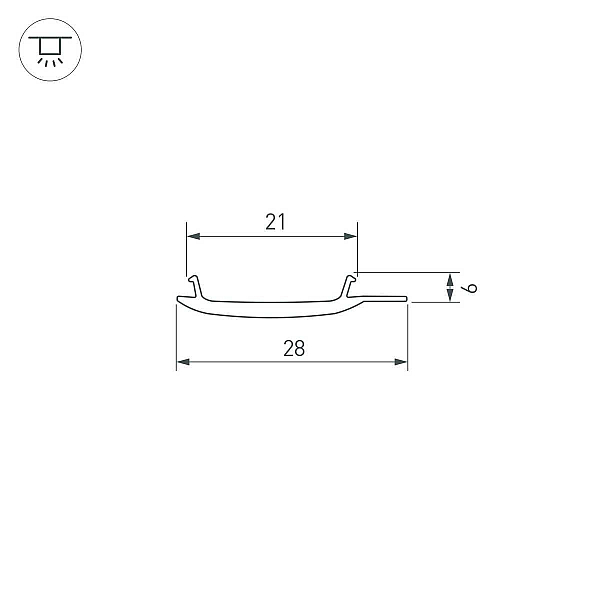 Рассеиватель Arlight Stretch-S-20-Wall-Side-10m 040819