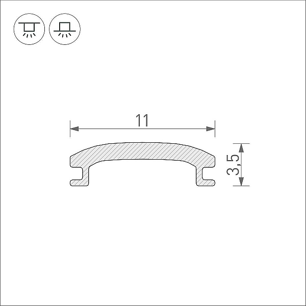 Рассеиватель Arlight Stretch-Shadow-10M Opal-PVC 040644