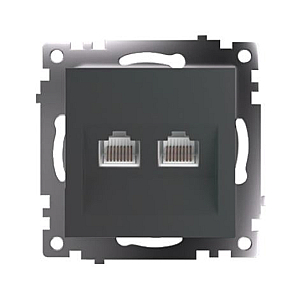 Розетка компьютерная 2-местная RJ-45 Stekker Катрин GLS00-7109-06 50008