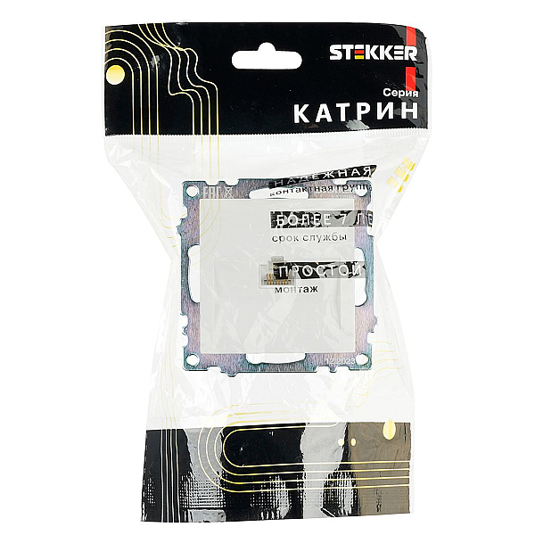 Розетка компьютерная RJ-45 Stekker Катрин белый GLS00-7107-01 39305