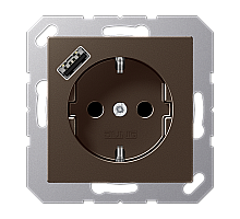 Розетка 2K+З USB Typ A Jung A1520-18AMO