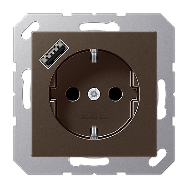 Розетка 2K+З USB Typ A Jung A1520-18AMO