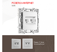Розетка RJ45 Arte Milano 217.45-2.silver