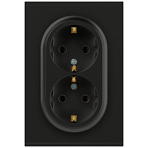 Розетка Эра Arktik 16-2104-05 двойная с заземлением 2X2P+E Schuko 16А-250В антрацит Б0070448