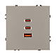 USB Розетка тип А+С+С софт-тач кашемир Arlight SCT-MUACC-SFPL-FC-CA (65W, QC3) 061835(1)