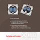 Розетка двойная RJ45 Arte Milano 203.45-2.shampan