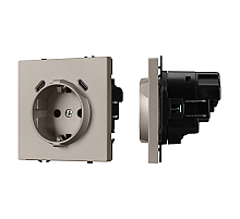 Розетка зк со шторками с USB тип C+С софт-тач кашемир Arlight SCT-MUCC-SFPL-CA (250V, 16A) 061814(1)
