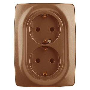 Розетка 2x2P+E Schuko Эра 12-2106-14 Б0031236