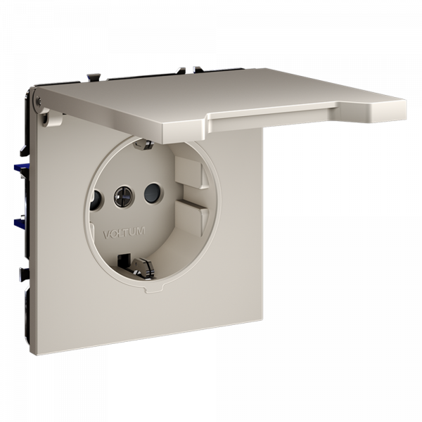 Розетка с защитными шторками и крышкой Voltum S70 VLS040303 Розетка с защитными шторками и крышкой Voltum S70 VLS040303