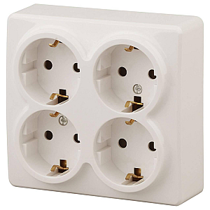 Розетка 2P+E Schuko со шторками Эра 11-2211-02 Б0020710