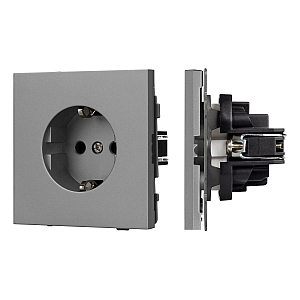 Механизм электрической розетки Arlight SCT-TENDO-MEU1-PL-GR (230V, 16A) 054080