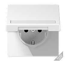 Розетка Schuko с крышкой Jung LS1520BFNAKLWW