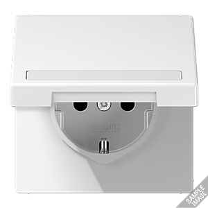 Розетка Schuko с крышкой Jung LS1520BFNAKLWW