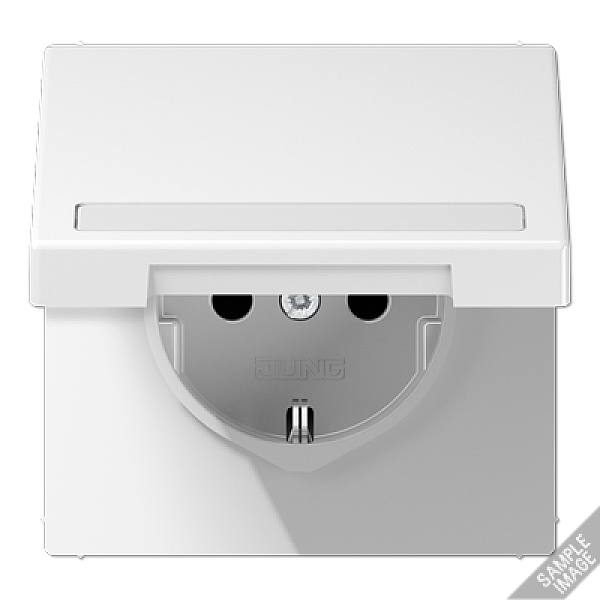 Розетка Schuko с крышкой Jung LS1520BFNAKLWW