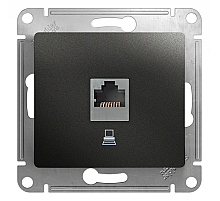 Розетка компьютерная RJ45 кат.5E Systeme Electric Glossa Антрацит GSL000781K