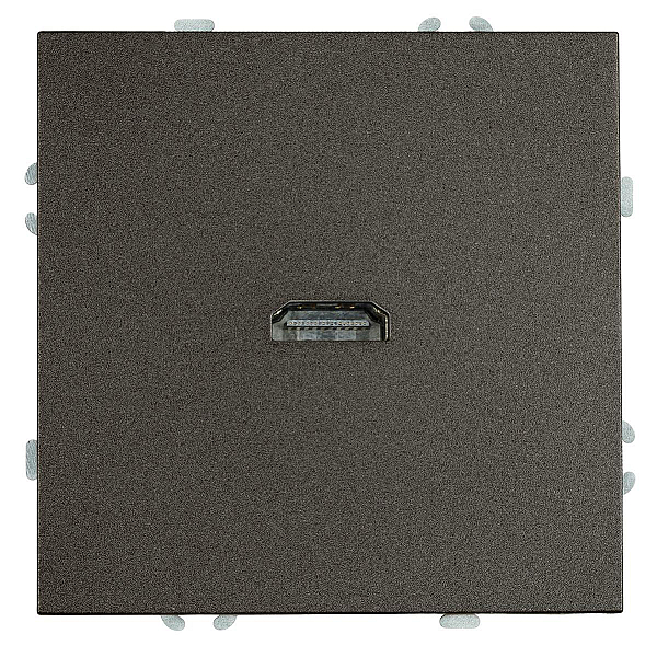 Розетка HDMI 2.0 Type A (механизм), Stekker Эмили, RST00-5118-09, антрацит, soft touch 50168