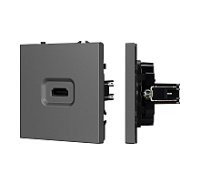 Розетка HDMI софт-тач серый базальт Arlight SCT-MHD1-SFPL-GR 061844(1)