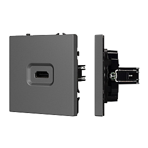Розетка HDMI софт-тач серый базальт Arlight SCT-MHD1-SFPL-GR 061844(1)