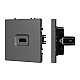 Розетка HDMI софт-тач серый базальт Arlight SCT-MHD1-SFPL-GR 061844(1)