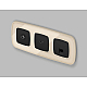 Комплект механизма компьютерной розетки Ambrella Volt RJ-45 (8P8C) CAT6A экранированной с автоматической защитной шторкой OMEGA MO812005 Черный матовый QUANT (OP8120, VM185)